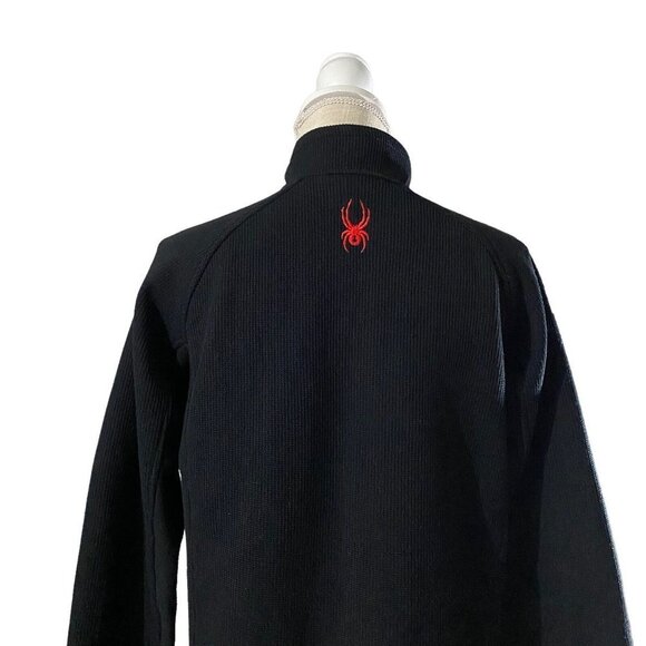 Spyder Big Boys Constant Black Red Full Zip Stryke Lined Sweater Jacket Size XL - Picture 5 of 13